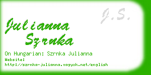 julianna szrnka business card